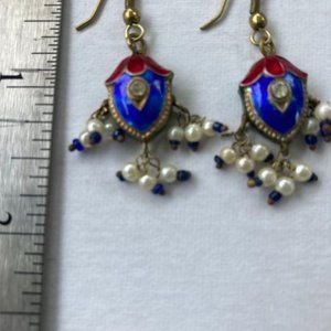 Earrings for pierced ears. From India.